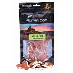 חטיף אלפא דוג סושי עוף ודג 80גרם