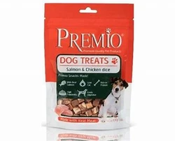 חטיף פרמיו קוביות סלמון ועוף 100 גרם